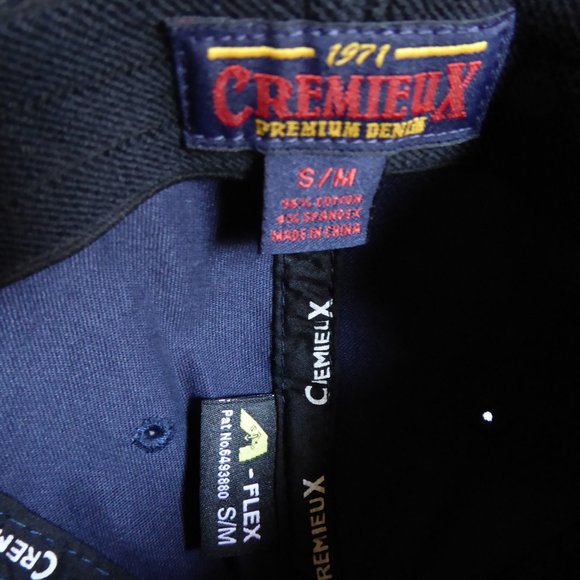 CREMIEUX JEANS BRAND SKULL & ANCHOR LOGO NAVY BASEBALL CAP HAT (PRE-OWNED) S/M - Picture 8 of 8